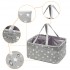 EB2048 - Kono Baby Nappy Caddy Organiser With Storage - Star Print Grey